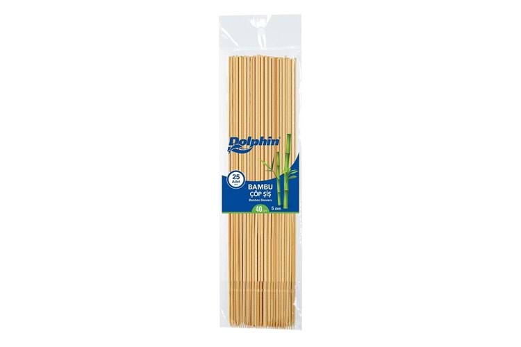 40 CM BAMBU ÇÖP ŞİŞ - 25 ADET